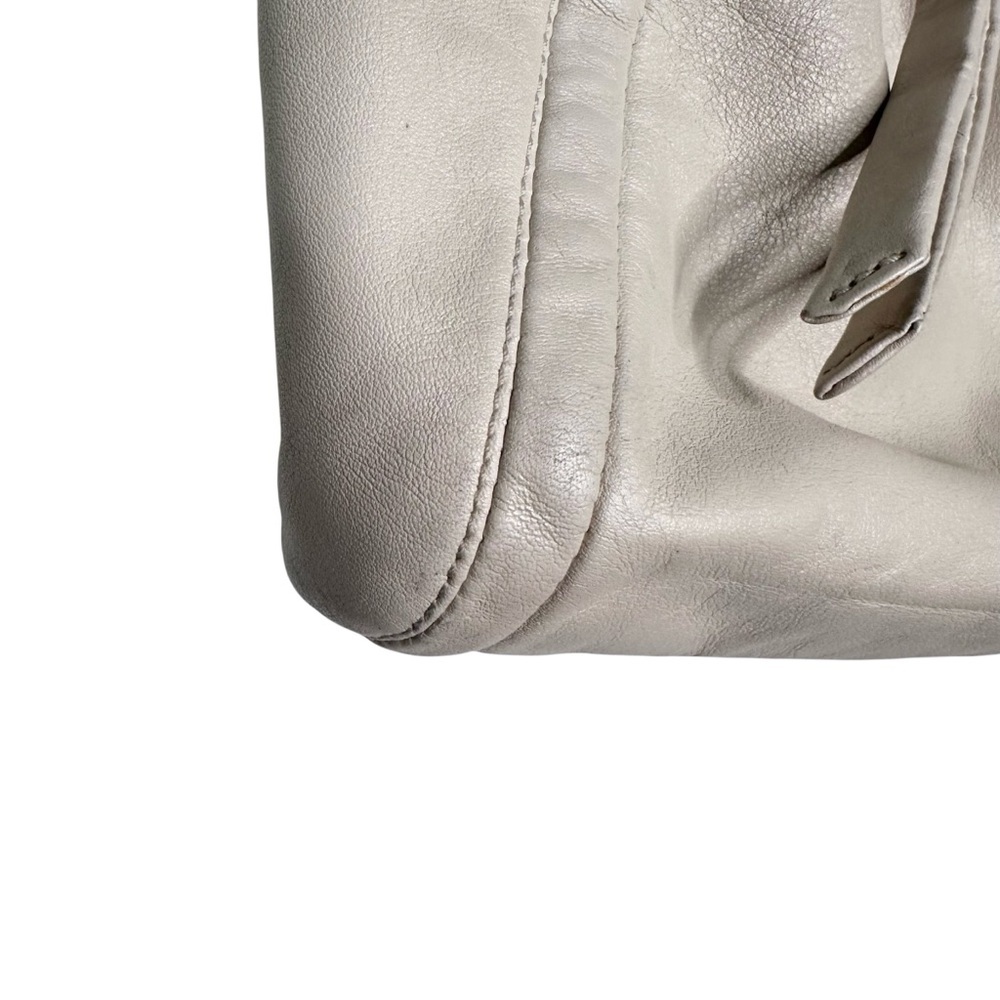 Coach Ivory Leather Pleated Top Handle Bag Cream 13411 - Picture 11 of 16